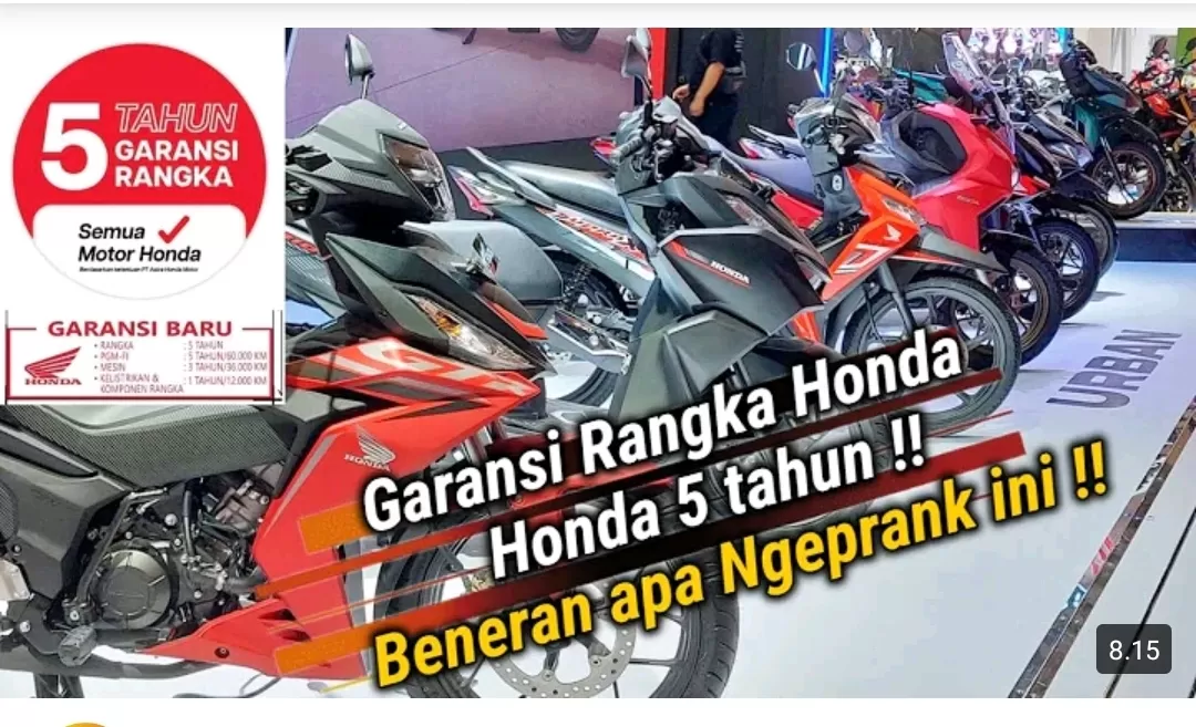 Tanpa Batas Kilometer, Honda Beri Garansi 5 Tahun Motor Matic dan Bebek yang Pakai Rangka eSAF, Tanda-Tanda Mulai Panik Turun Penjualan?