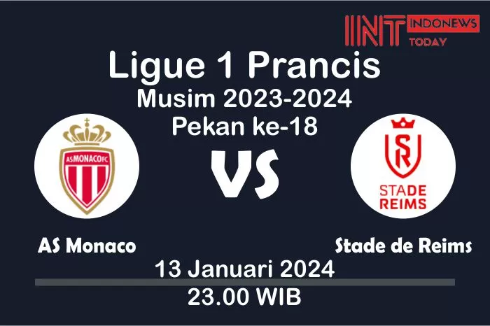 Prediksi Skor AS Monaco vs Stade de Reims Ligue 1 Prancis, Pertarungan Sengit Dua Tim Demi Naik Peringkat